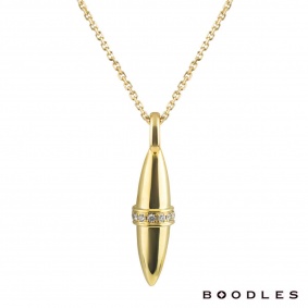 Boodles Yellow Gold Diamond Classic Velocity Mini Pendant 0.30ct G/VS